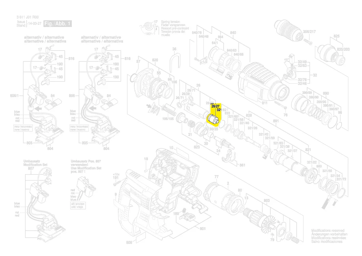 Frappeur réf. 1 610 311 018 BOSCH